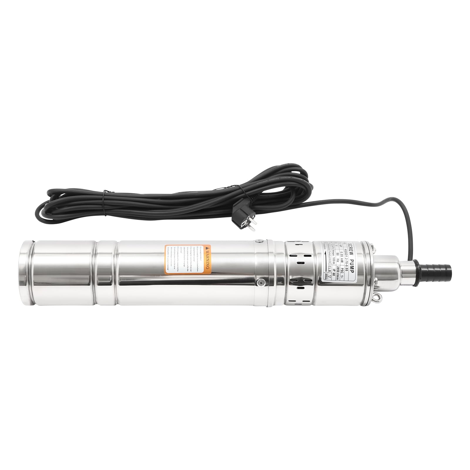 Tiefbrunnenpumpe 230V 550W Edelstahl Brunnenpumpe Wasserpumpe Rohrpumpe Unterwasser Brunnenpumpe für Garten und landwirtschaft Bewässerung (10m/ 32.81 ft)