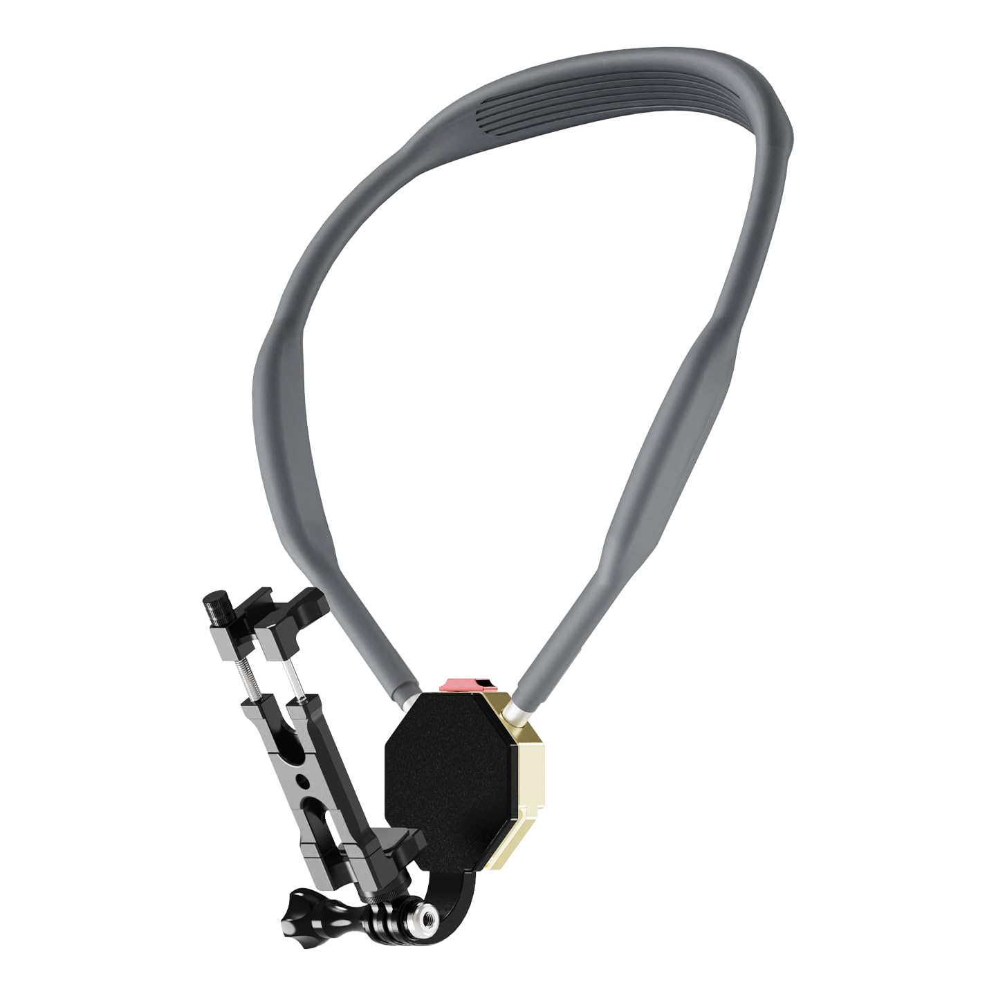 Soporte magnético ajustable de liberación rápida para el cuello con agujero de 1/4 pulgadas compatible con cámara de acción OSMO 360/GO 3S (tipo C, dorado)