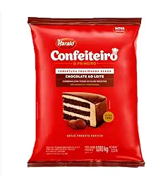 Gotas de Chocolate Fracionado Confeiteiro Ao Leite 1,010kg - Harald