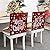 KIMOBER 2PCS Christmas Chair Covers Decor,Red and Black Buffalo Plaid Xmas Chair Slipcovers Sets for Christmas Dinning Decoration