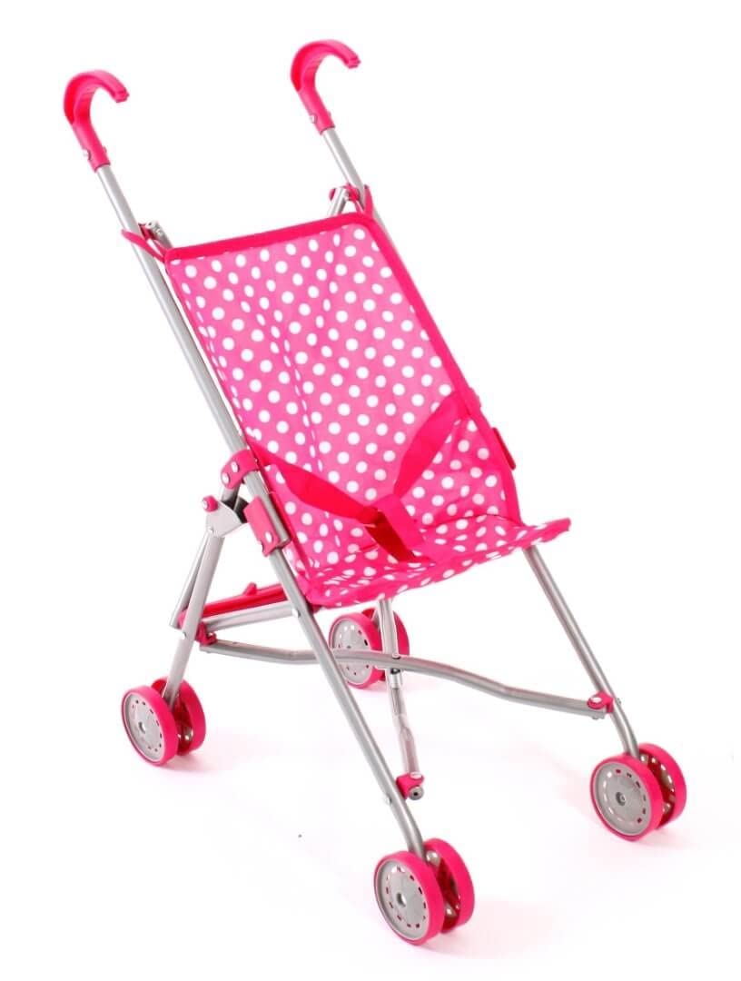 Bayer Chic 2000 600-11 Funny Doll's Pushchair Mini Buggy Dots Pink