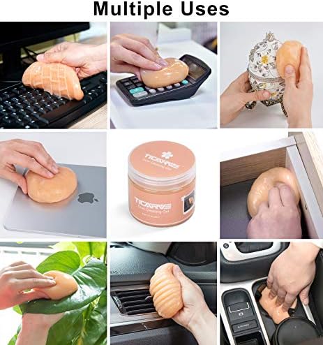 TICARVE Cleaning Gel for Car Detail Putty Cleaning Gel Auto Detail Tools Car Interior Cleaner Cleaning Mud Dust for Cars and Keyboard Cleaner Gel Clean Slime Reusable Car Vent Cleaner 6 TICARVE Cleaning Gel for Car Detail Putty Cleaning Gel Auto Detail Tools Car Interior Cleaner Cleaning Mud Dust for Cars and Keyboard Cleaner Gel Clean Slime Reusable Car Vent Cleaner