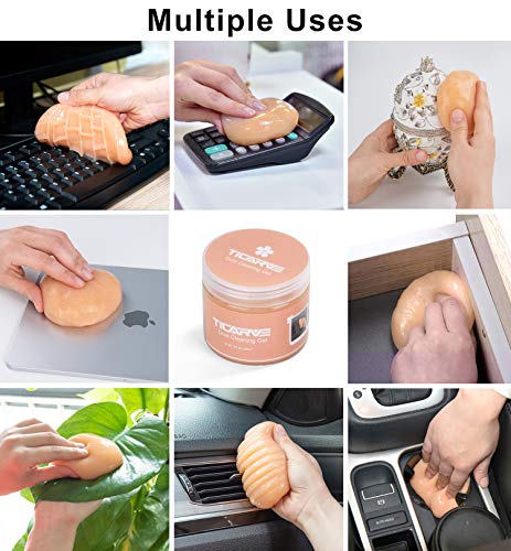 Image of TICARVE Cleaning Gel for Car Detail Putty Cleaning Gel Auto Detail Tools Car Interior Cleaner Cleaning Mud Dust for Cars and Keyboard Cleaner Gel Clean Slime Reusable Car Vent Cleaner | Auto Detailing Tools, Car Interior Keyboard Dust Cleaner Putty, Tiny Crevices Cleaning Slime, Reusable Dust Cleaning Gel