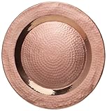 Sertodo Copper, Round Charger Plate, Hand Hammered 100% Pure Copper, 12 inch diameter, Single
