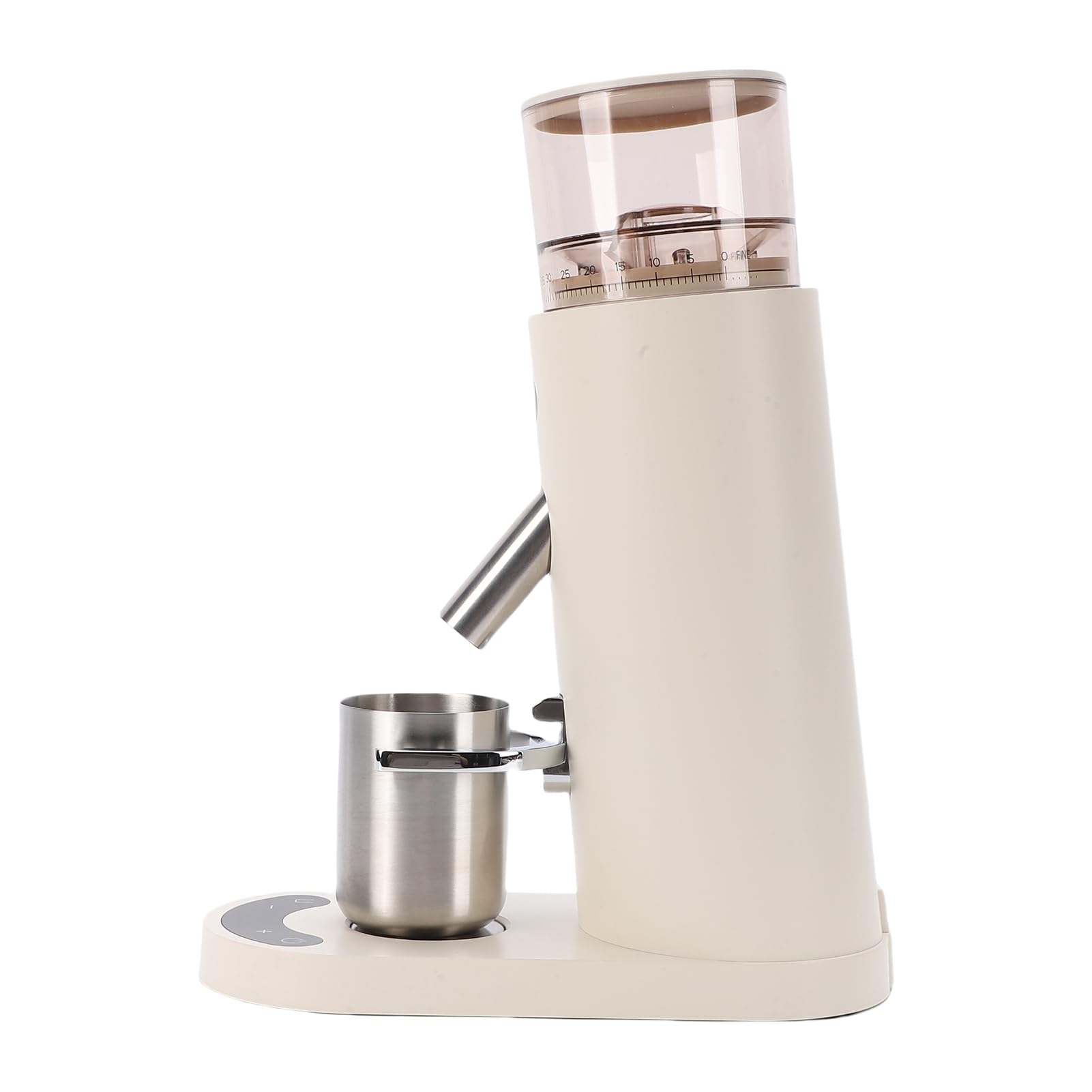 Qcwwy Molinero de café Eléctrico, Función de Memoria de Tiempo de Tiempo Recargable USB Molino de Frijol de café Portátil Antigüedad (685 albaricoque)