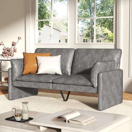 UNIONLINE 3 Seater Sofa, 172 cm, Ledersofa, Couch, groß, modernes...