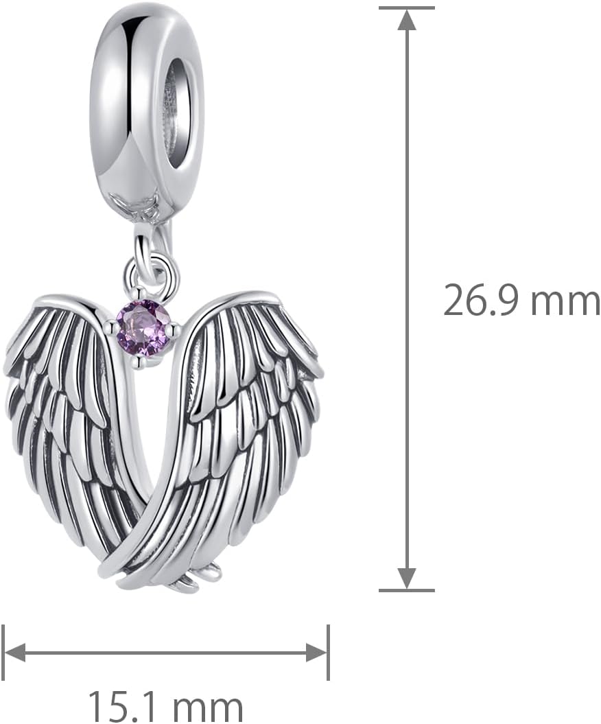 NARTGO Guardian Angel Spread Wings and Soar Charm Compatible with Pandora Charms Bracelets - Image 3