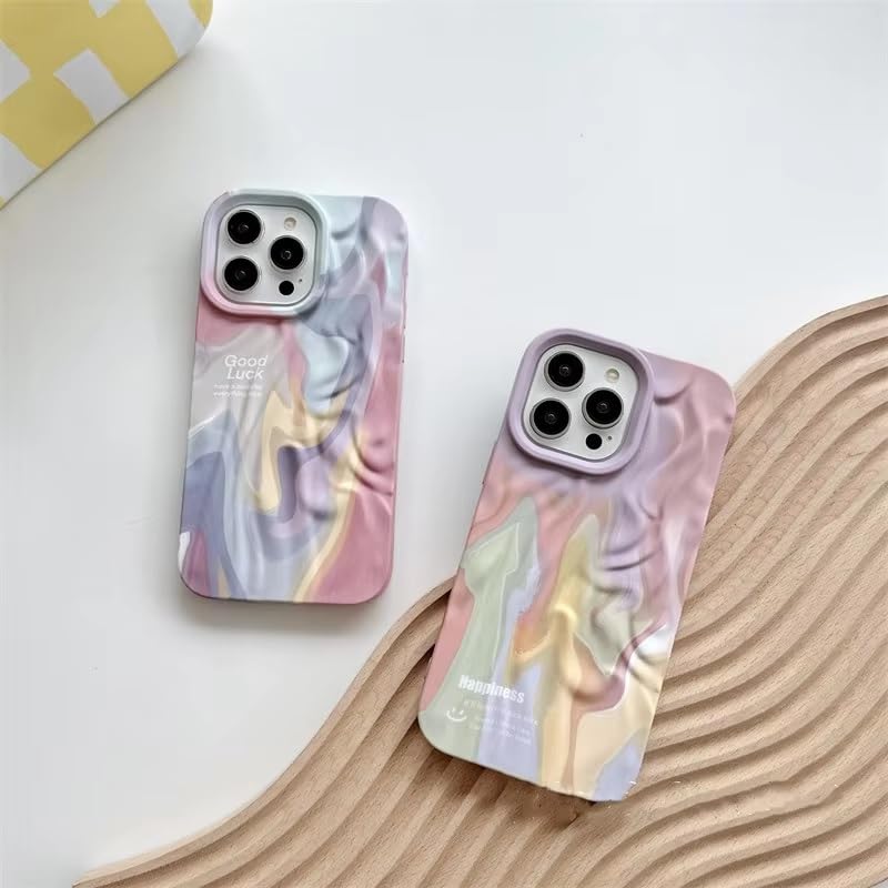 Image of COVERLY for iPhone 14 Pro Max 3D Luxury Rainbow Good Luck Phone Case,Premium Texture Trendy Retro Cute Multi Artistic Cool Design -Aesthetic Shades Heart Princess Cover for Apple iPhone 14 Pro Max