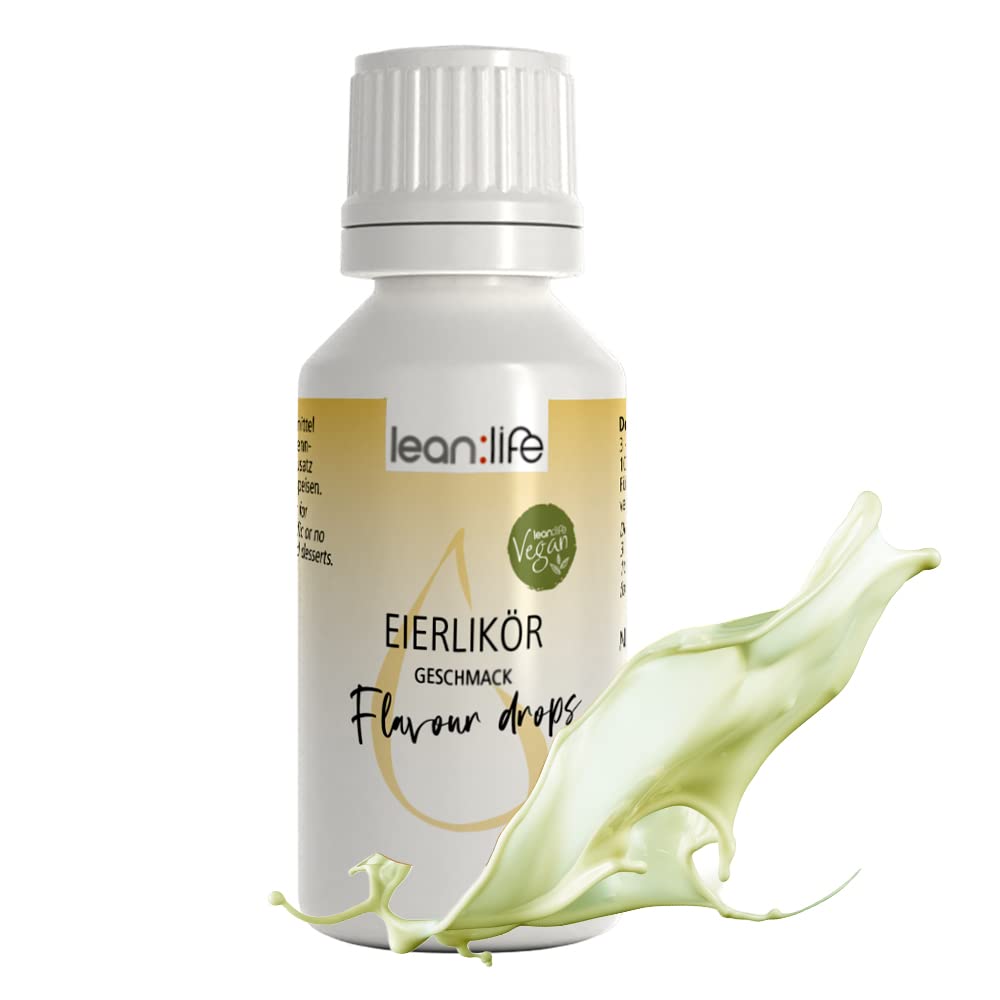 Lean:Life - Flavour Drops 30 ml - Eierlikör - Aroma Tropfen für Lebensmittel - zuckerfrei und kalorienarm