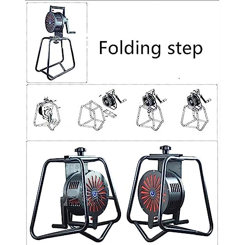 Sirena de mano con alarma de manivela de 120 dB y base de soporte para suelo 5