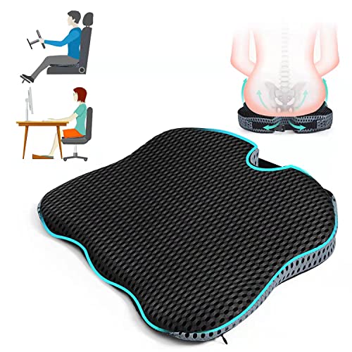 Dreamer Car Seat Cushion for Car Seat Driver to Improve Driving View - Memory Foam Wedge Shape Car Seat Cushions for Driving to Promote Healthy Driving Posture (Black)