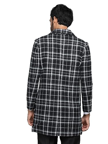 Image of CHKOKKO Wool Blend Men Winter Wear Regular Fit Standard Length Coat