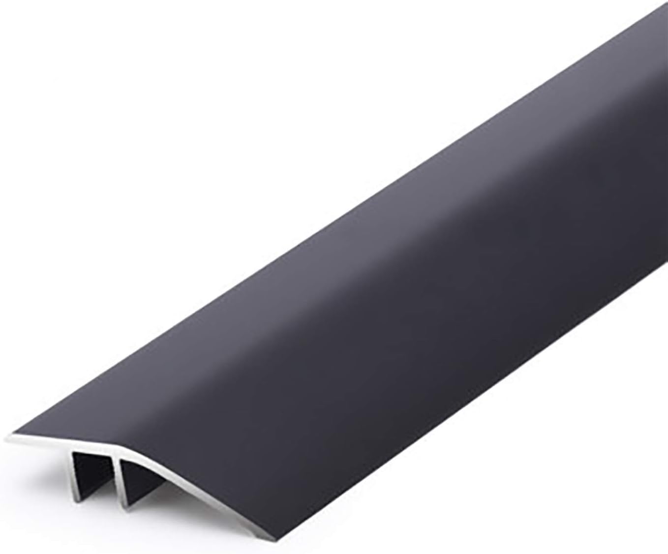 Floor Edge Trim Threshold 120cm Aluminum Alloy Floor Threshold Strip Door Closure Wooden Floor with Connecting Seams Bottom Transition Strip (Color : Black Size : 42mmx120cm)