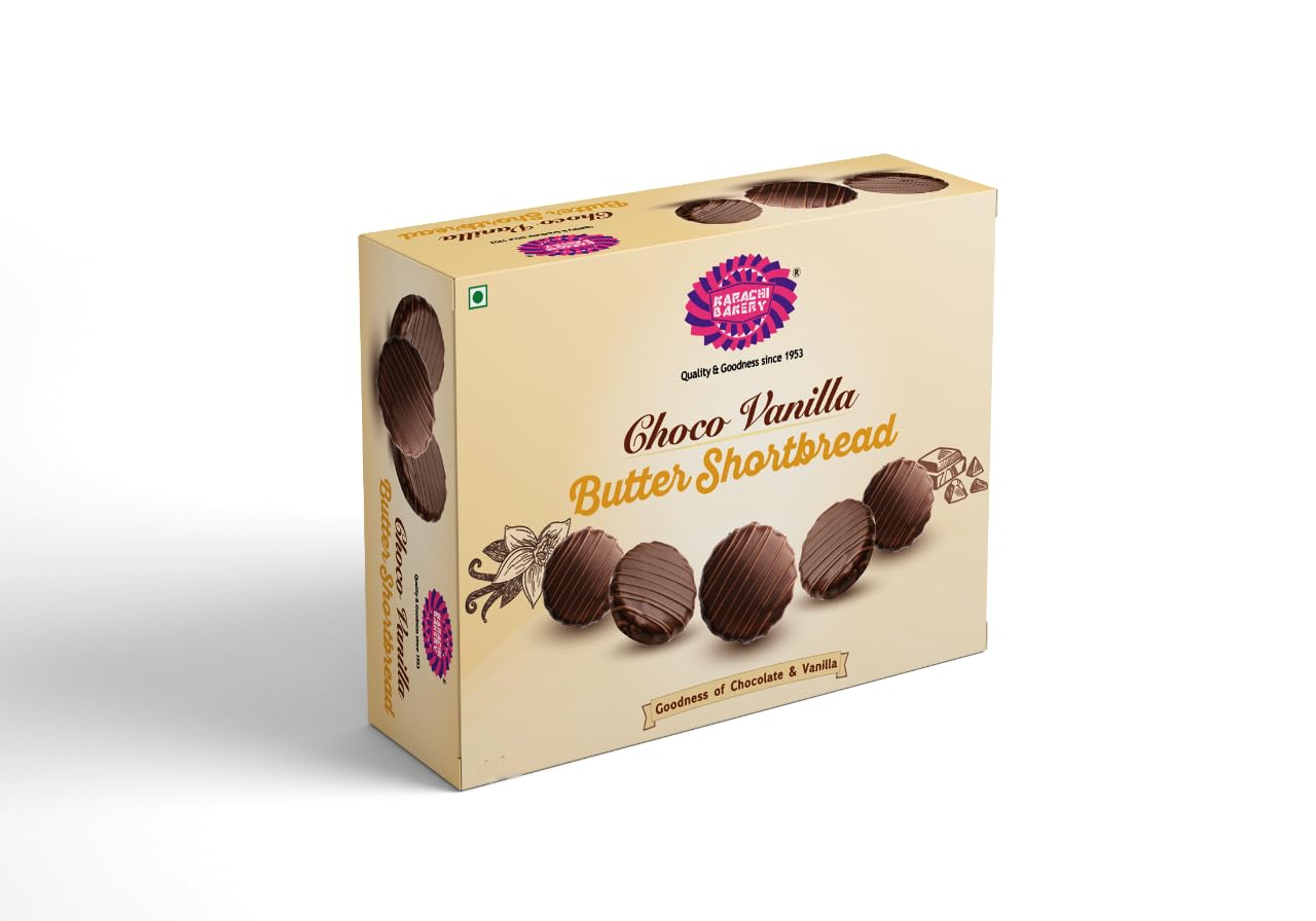 Karachi Bakery Choco Vanilla Butter Shortbread Biscuits, 350g-image-15