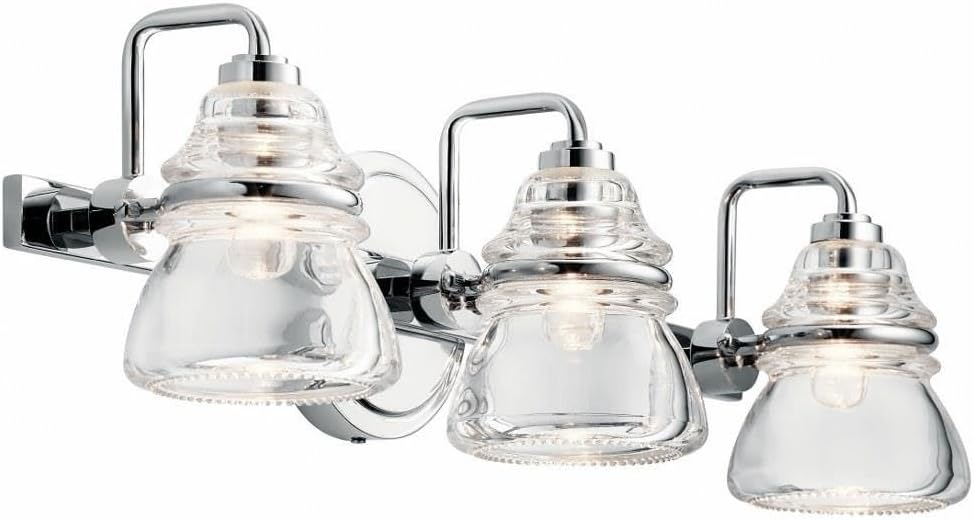 Kichler 45693CH Contemporary Modern Three Light Bath from Talland Collection in Chrome Finish