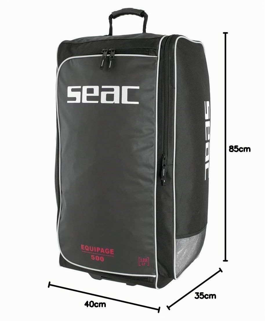 SEAC Equipage 500 Chariot pour équipement de plongée, 85 x 40 x 35 cm, Unisexe, Noir, 130 l
