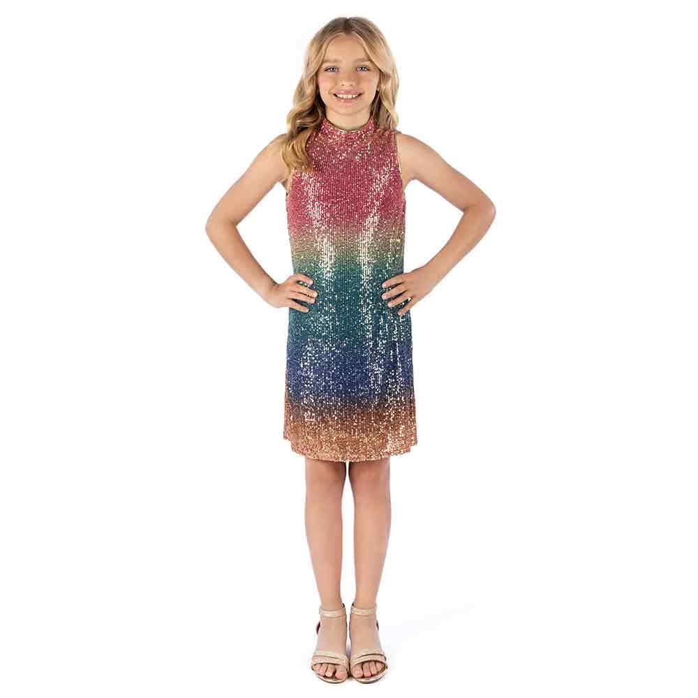 Speechless Girls' Sleeveless Sequined A-line Party Dress