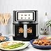 Kalorik Air Fryer VIVID TOUCH Series 5 Quart Capacity with High-Resolution Touchscreen 202 Cooking Presets in 12 Food Categories with View Window, 1500-Watts, Stainless Steel