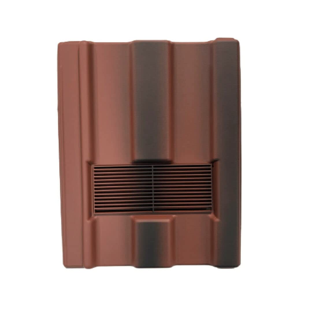 Beddoes Products Roof Tile Vent for Marley Ludlow Major with Flexi Pipe Adaptor (Old English Dark Red - Smooth)