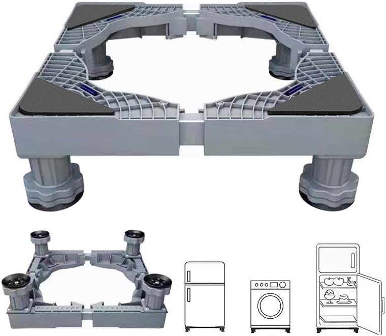 YOPKRO - Mini soporte para refrigerador ajustable con 4 pies fuertes, base universal para lavadora, pedestales para lavadora y secadora, base