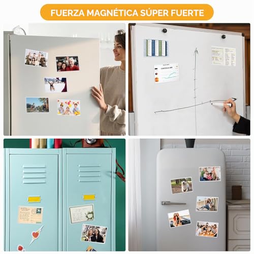 Miniatura 5 de Fretonba 10 Piezas Marco De Foto Magnético Para Refrigerador, 15 X 10 Cm Bolsas Magnéticas Para Fotos, Marcos Para Fotos Collage Para Nevera Y Superficies De Metal, Blanco