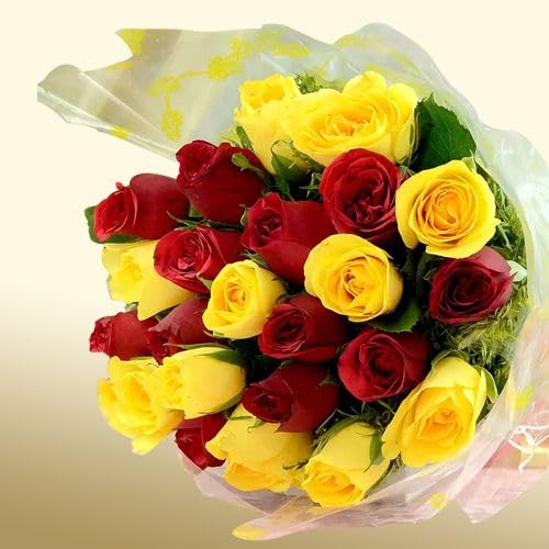 IFG's Beautiful Bouquet of Red and Yellow Roses, 24 pcs Fresh Flowers - Same Day Delivery-image-35