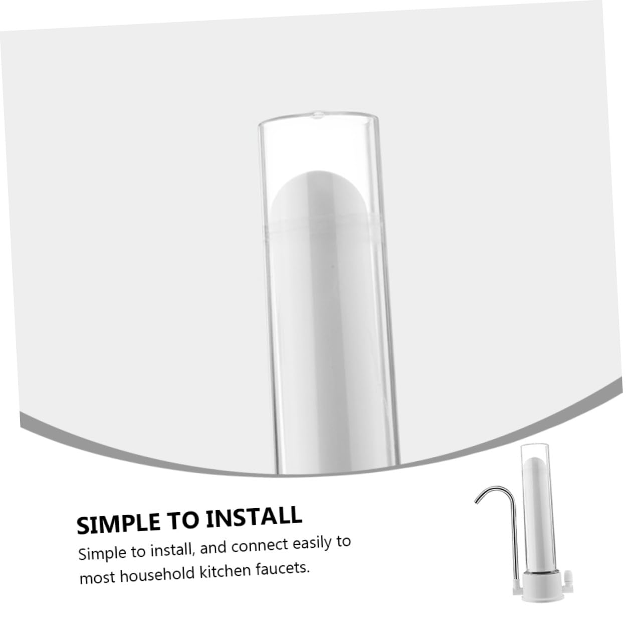 Sewroro Countertop Wasserhahnfilter mit Keramischem Filtereinsatz Langlebig und Installieren für Küche und Bad Sichtbare Filterhülle zur Überwachung Des Filterzustands Kompatibel mit