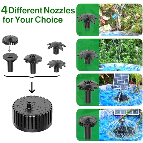 AISITIN-Fuente-Solar-DIY-45-W-Bomba-de-Agua-Solar-Panel-de-Vidrio-con-4-Boquillas-para-Bano-de-Pajaros-Estanque-Fuente-Jardin-de-Agua-Pecera