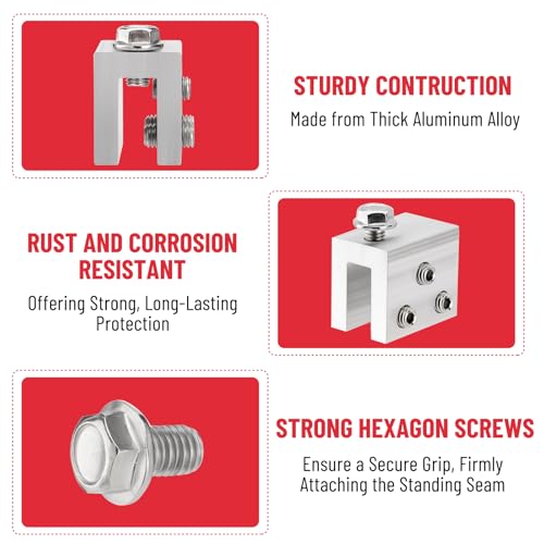 Image of 24PCS Standing Seam Roof Clamps