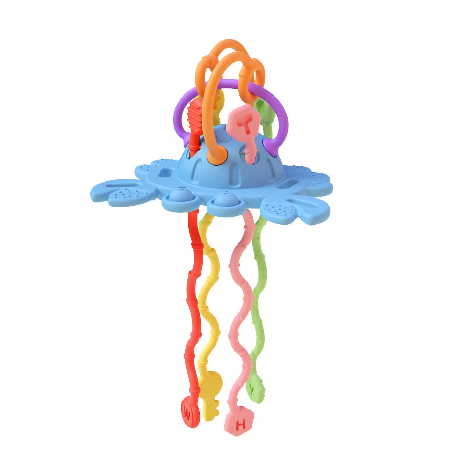 Photo 1 of Cionndo Montessori Pull String Toys for Babies Over 12 Months Baby Sensory Toys Toddler Fine Motor Skills Toys(Blue) Blue Crab