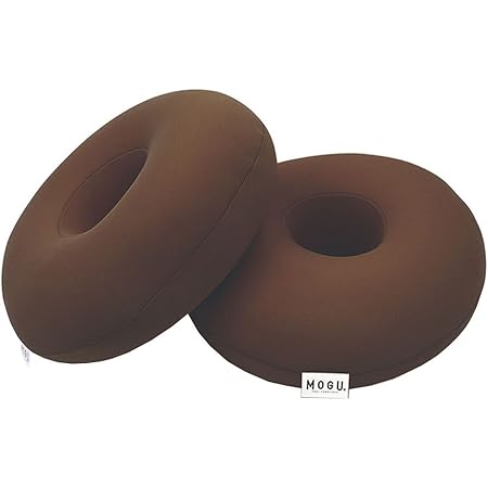 MOGU(モグ) ビーズクッション 茶 セット品 サークルパッド 2個セット ブラウン (全長約22.5㎝)