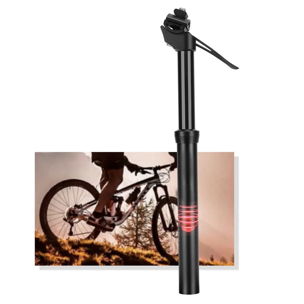 Ręczna sztyca podsiodłowa do rowerów górskich – hydrauliczna sztyca podsiodłowa, średnica 31,6 mm, długość 380 mm, skok 100 mm, konstrukcja ze stopu aluminium