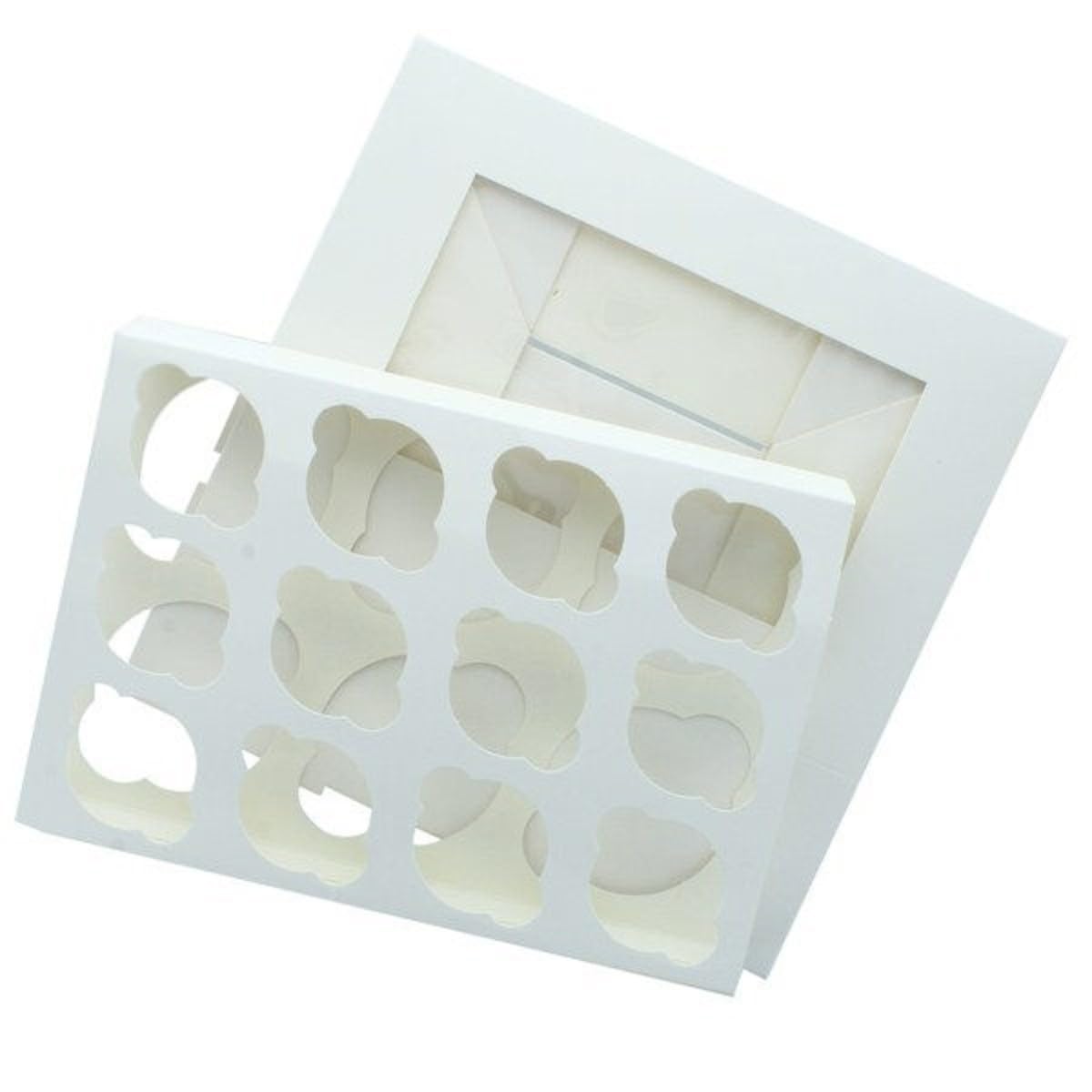 Culpitt 6 Hole Cupcake Box, 5 Pack, White Cupcake Boxes For Carrying And Displaying Tasty Muffins, Fairy Cakes, And Treats. Made in the UK