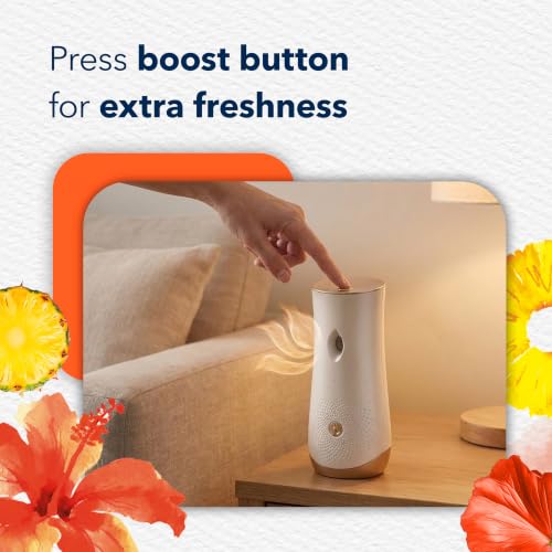 Glade Automatic Spray Air Freshener Kit, Hawaiian Breeze, Holder +2 Refills | 6.2 oz Each, Includes Holder and 2 Refills, Home and Bathroom Use, Adjustable Timed Fragrance Release, Odor Fighting - image 5