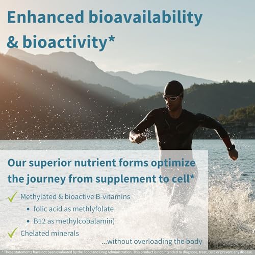 Image of Igennus Methylated Men's Multivitamin with 22 Actives, Added Lycopene for Antioxidant Support, High Potency B12, Sustained Release, Pure & Clean, Non-GMO & Halal, 180 Tablets