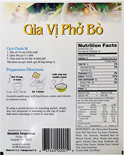 Essence of Lotus Instant Pho Broth For Vietnamese Noodle Soup (Beef Pho Mix, 6-Pack)