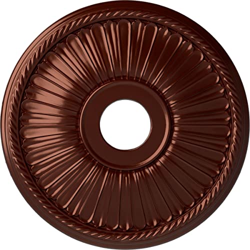 Ekena Millwork CM20BE1ACS Berkshire Ceiling Medallion fits Canopies up to 6 3/8, Antique Copper
