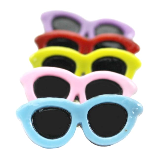 Pinzas para el Pelo para Perros, Pinzas para el Pelo para Perros con Forma de Gafas de Sol, 5 uds.