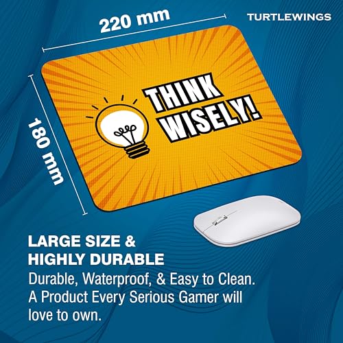 Image of TURTLEWINGS | Mousepad | Inspirational Quote Mousepad - 22x18 cm, 3mm Thick | Abstract Design Non-Slip Rubber Base | Office, Study & Gaming Use | Premium Smooth Surface 2 (Design 03)