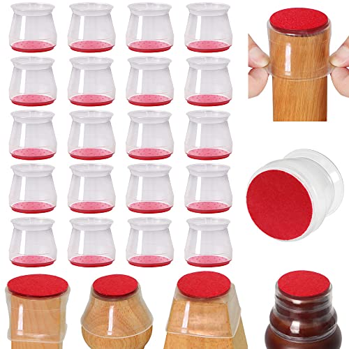 20 Protectores de Suelo para Patas de sillas pequeñas, Protectores de Suelo para sillas, Tapas de Patas de sillas, Funda Protectora de Silicona para Patas de Muebles, Protege el Suelo de Madera Dura Cover