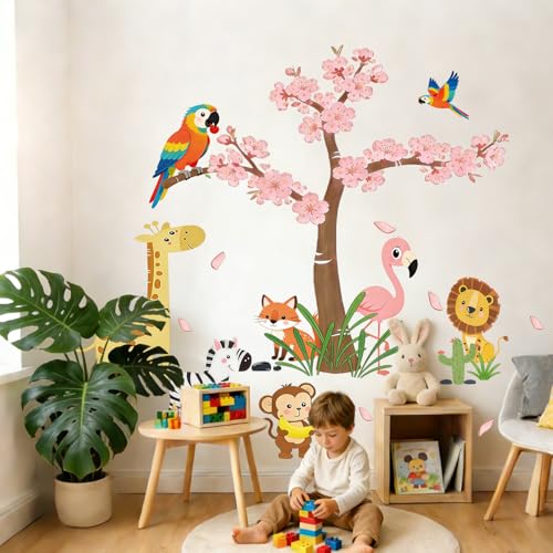 Vinilos decorativos animales forestales para pared miniatura 4