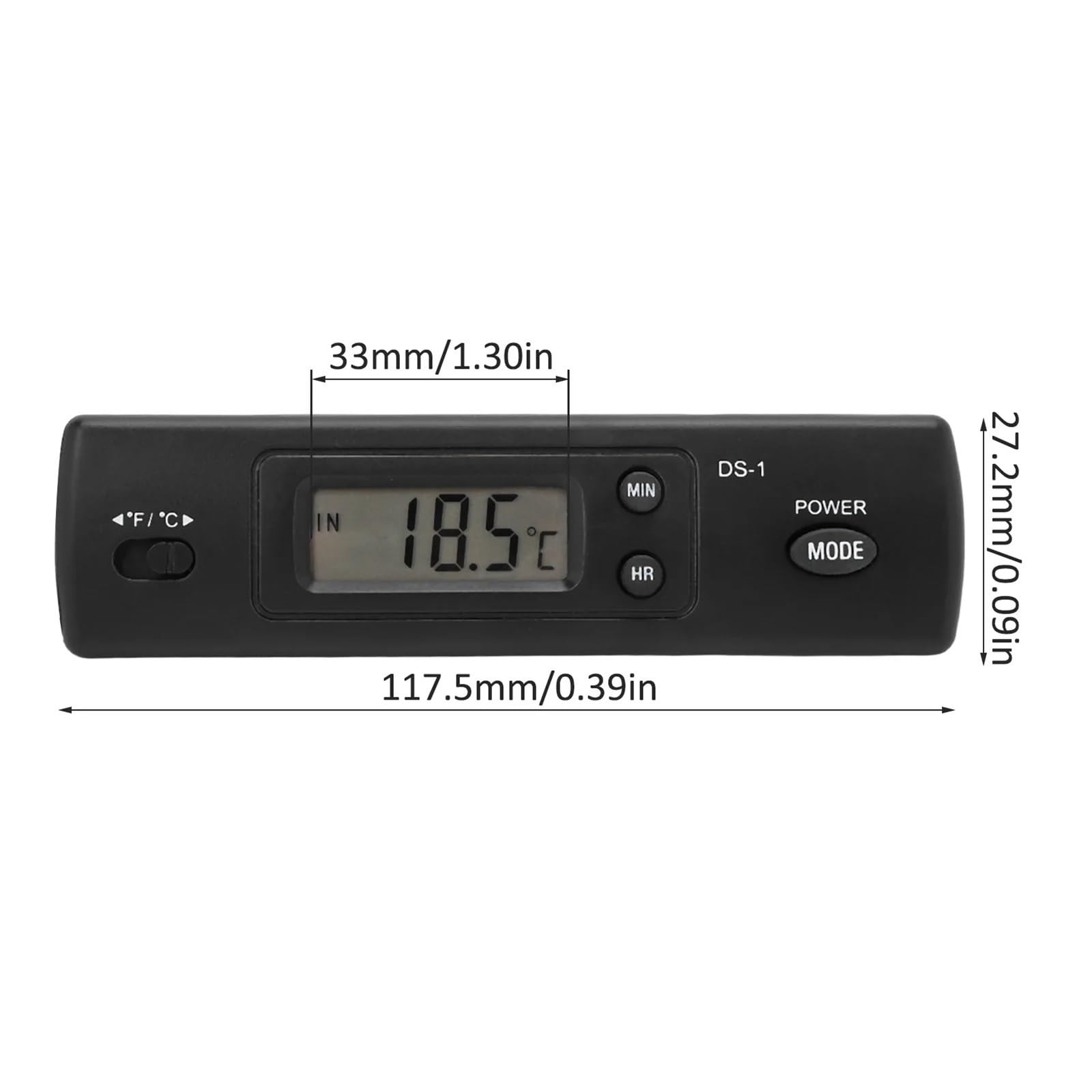 Reloj Digital de temperatura para coche, reloj electrónico multifuncional alta precisión para vehículo pieza de automóvil