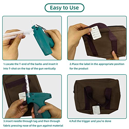 2006pcs Tagging Gun for Clothing, Price Tag Attacher Gun Kit for Clothes Labeler, Clothes Tagging Applicator Gun Set with 1600 1-in Barbs Fasteners, 400 Clothing Labels and 6 Steel Needles