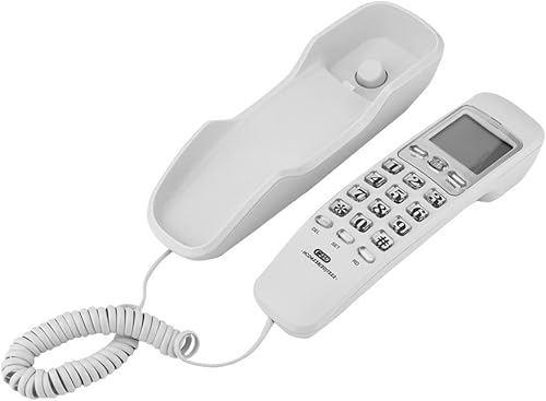 Miniatura 6 de Teléfono con cable, Teléfono de montaje en pared con pantalla de llamada de redireccionamiento de un botón Teléfono con almohadilla de marcación