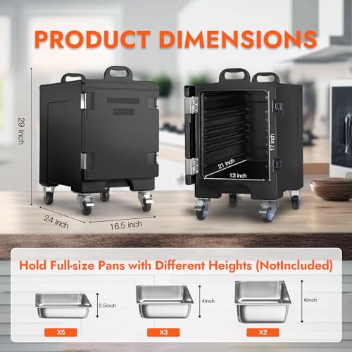 Curta FW-S009 81Qt Food Warmer With Wheels,Insulated Food Pan Carrier Lldpe Food Box Carrier Commercial Hot Box Food Warmer thumb #1