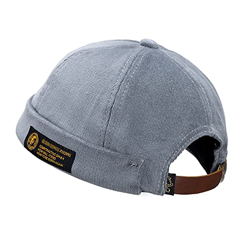 Image of CLAPE Watch Cap Work Beanie Corduroy Docker Leon Brimless Hat Rolled Cuff Harbour Hat