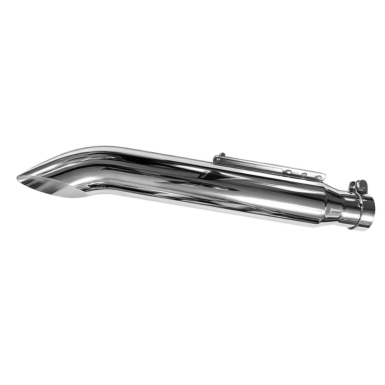 Fydun Tłumik Rury Wydechowej Motocykla, Niskoprofilowy, ze Stali (SILVER)
