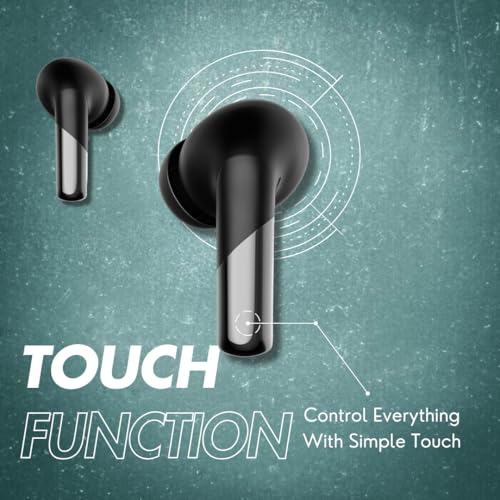 Image of ModishOmbre Jazz Earbuds with Dual Mic Active ENC & Touch Control | 50 Hrs Battery | 40 MS Latency Gaming Headset | 5.3v Bluetooth | Sweat Resistance | ExtraBass Earbuds | 13mm Drivers
