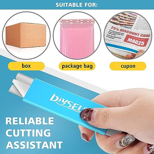 Image of DIYSELF 24 Pack Utility Knife, Small Box Cutters with Locking Metal Shell