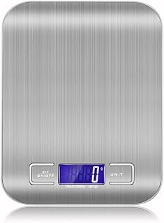 Balanzas alimentarias de precisión con función de Balanza de cocina for el hogar Balanza electrónica for alimentos Balanza postal Herramienta de medición Balanza electrónica de 5 kg/1 g (Color: Blanco